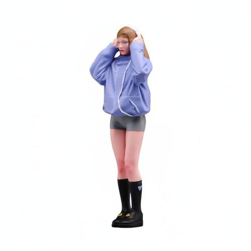 1/18 Headphone Girl Figurine Fine Detail Hand Painted Scale Model