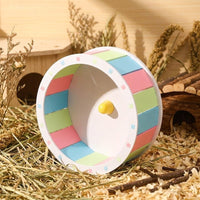 Silent Hamster Wheel and Non Slip Hamster Wheel, Textured Exercise Toy for Dwarf Hamsters, Open Ventilation Cage Mount Bracket Design