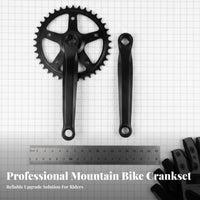 Single Speed Crankset Multiple Tooth Choices Mountain Bike Chain Gear Set Bike Chainwheel Colorfast Resistant Cycle Crank Pedal