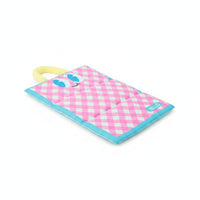 Checkered Waterproof Pet Mat Handle Loop Cushioned Resting Pad
