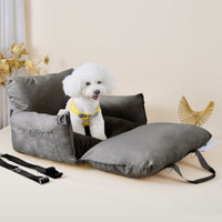 Pet Car Seat Carrier Structured Dog Car Seat with Straps Portable for Small Dogs, Cats, Road Trips
