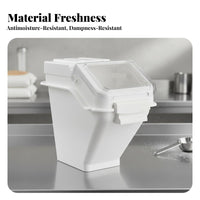 Flour Bin on Wheels Rolling Flour Container Easy to Clean Rolling Ingredient Bin for Bakeries, Restaurants, Bakery, Pantry