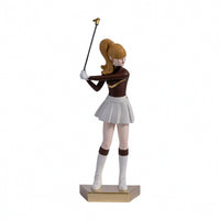 Golf Girl Statue Tabletop Golfer Figurine Standing for Golfers