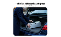 Waterproof Hard Shell Instrument Case Shock-Resistant Hard Instrument Case Soft-Lined Music Storage Brushed Silver Finish