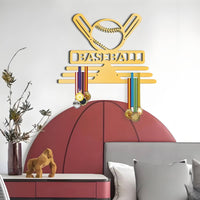 Hollow out Design Baseball Medal Hanger Easy to Install Baseball Wall Medal Rack for Game Room, Bedroom, Office
