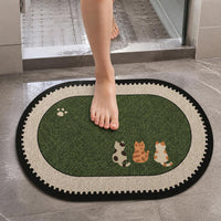 Diatomaceous Earth Bath Mat Non-Slip Quick Dry Absorbent Bathroom Rug