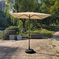 Rectangular Umbrella with Base Weighted Rectangular Patio Umbrella Tilted Parasol for Balcony, Garden