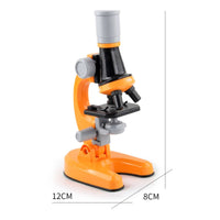 STEM Learning Kids Science Microscope LED Light Children's Microscope Set High Magnification Educational Toy Great Gift for Students