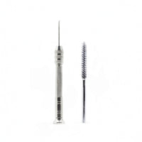Stainless Steel Fly Tying Tool Kit Anti-Slip Handle Angled Picking Needle Metal Body Wire Brush Cleaner Fiber Grooming
