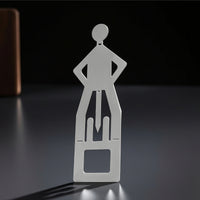 Frankfurter Rack with Upright Figure Design Stainless Steel Hot Dog Holder with Person-Shaped Design Novelty Frankfurter Rack for Barbecue, Camping