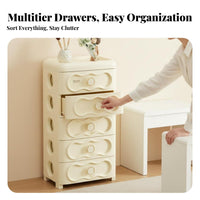 Japanese design Multi-Tier Side Table Space-Saving Multi-Tier Rolling Drawer Unit Mobile with casters Nightstand See-Through Drawers for Apartment Dwellers, Dorm Residents, Bedroom, Living Room, Small Spaces, Bathroom