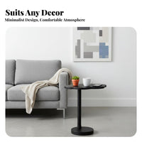 Movable Cumulus-Shaped Pedestal Table Irregular Shape Household Furniture Space Saving Rounded Corners for Homeowners, Apartment Dwellers, Interior Decorators, Next to Sofa, Living Room, Bedroom, Small Areas