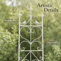 Iron Garden Trellis for Climbing Plants, Modular Plant Support for Outdoor Potted Plants, Staked Climbing Frame 171-200cm