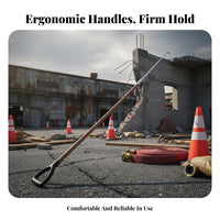 Long Reach Fire Hook Sturdy Emergency Drag Hook Sturdy Construction Carbon Fiber Pike Pole for Firefighters, Parking Garages, Warehouses, Substations