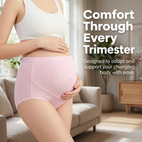 Postpartum Underwear High Waist for C Section Recovery, Maternity Knickers After Birth with Soft Modal Material, Panties with Gusset Lining