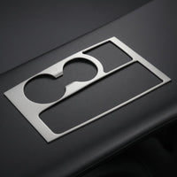 Center Console Trim Panel Matte Stainless Steel Center Console Cover Rectangular Car Accessory