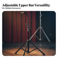 Portable Bar Chimes Stand Easy to Assemble Wind Chime Tripod Stand Anti-Slip Feet Floor Standing Chime Mount for Percussionists, Music Students, Stage Performance, Orchestra, Studio Recording, Rehearsal