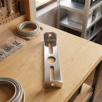 Iron Ceiling Light Bracket for Home Office, Stamping Process Wall Mount Hanging Plate, Straight Bar with Bent Ends, DIY Lighting Fixing Strip