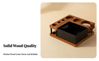 Universal Fit 51-58mm Espresso Station with Knock Box All-in-Single Portafilter Holder Station Elegant Design for Cafe