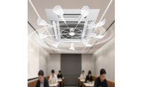 Overhead Cassette Wind Deflector No Power Needed Overhead Air Outlet 360-Degree Cover Degree Rotating Air Movement Adjustable Vent Deflector