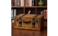 Decorative Suitcase Chest Portable Vintage Storage Trunk Versatile Storage Box with Handle for Photographers, Collectors, Photo Shoots