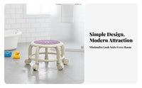 Caster Pulley Stool Anti-Slip Rolling Seat adaptable for Parents, Seniors