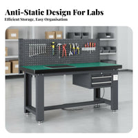 Heavy-Duty Workbench Anti Heavy Duty Work Table Strong Load Capacity Workshop Repair Bench for Fitters, Technicians, Factory, Shed, Home Office
