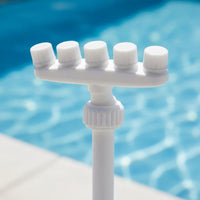 5-Head Waterfall Pool Fountain Spray Display Stand Soothing Sound 5-Nozzle Pool Aerator No Extra Power Needed Adjustable Waterfall Sprinkler for Swimming Pools