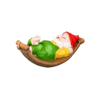 Gnome on Swing Compact Gnome Figurine on Swing Garden Dwarf Figurine Charming Cute for Gardeners, Patio, Porch