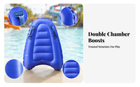 Side Handles Aquatic Play Item Tropical Style Inflatable Surfboard Toy
