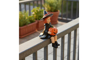 3 Pieces Pumpkin Figurines Resin Pumpkin Spirit Set Hand-Painted Look Holiday Decoration for Outdoor, Garden