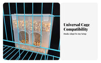 Pigeon Feeder With Lid Automatic Pigeon Food Trough Anti-Spill Hanging Cage Feeder for Fowl Farmers, Parrot Owners, Aviary, Outdoor, Chicken Coop