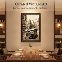 Old Shanghai Street Scene Black and White Wall Art for Restaurants and Home Decor