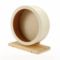 Hamster Wheel with Stand Wooden Hamster Running Wheel Sturdy for Habitats