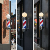 Barber Pole Sign Old-Fashioned Barber Pole Light Rotating Light Sign High Brightness Sturdy for Barbers, Barbershop, Storefront