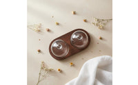 Glass Cloche Wooden Base Food Safe Materials Glass Dome Serving Tray Dessert Cloche Display Set Multipurpose Use for Cafe Owners