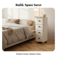 Space Saving Narrow Space Cabinet Multi-Purpose Space Storage Organizer Visible Drawers Slim Storage Cabinet Mobile with Wheels for Homeowners, Renters, Students, Kitchen, Small Areas, Bedroom, Laundry Room