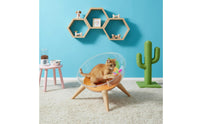 Space Capsule Cat Bed Four-Season Use Clear Acrylic Cat Bed Modern Design Clear for Balcony