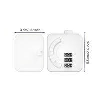 Password Change Tool Included 3-Digit Combination Lock Easy to Install Self-Adhesive Lock