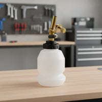 Handheld Fluid Filling Bottle Compact Bottle with Valve Translucent Dispenser for Mechanics, Garage