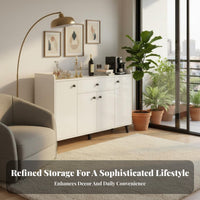 Coffee Bar Cabinet with Dining Room Buffet Household Furniture Kitchen Storage Console and Enclosed Compartments Featuring Sleek Modern Design Suitable for Entryway Living Room Home Organization