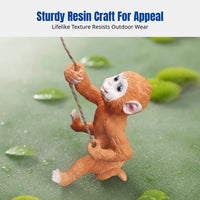 Resin Animal Flower Pot Decorative Hanger, Climbing Squirrel, Balcony, Courtyard, Garden Decor