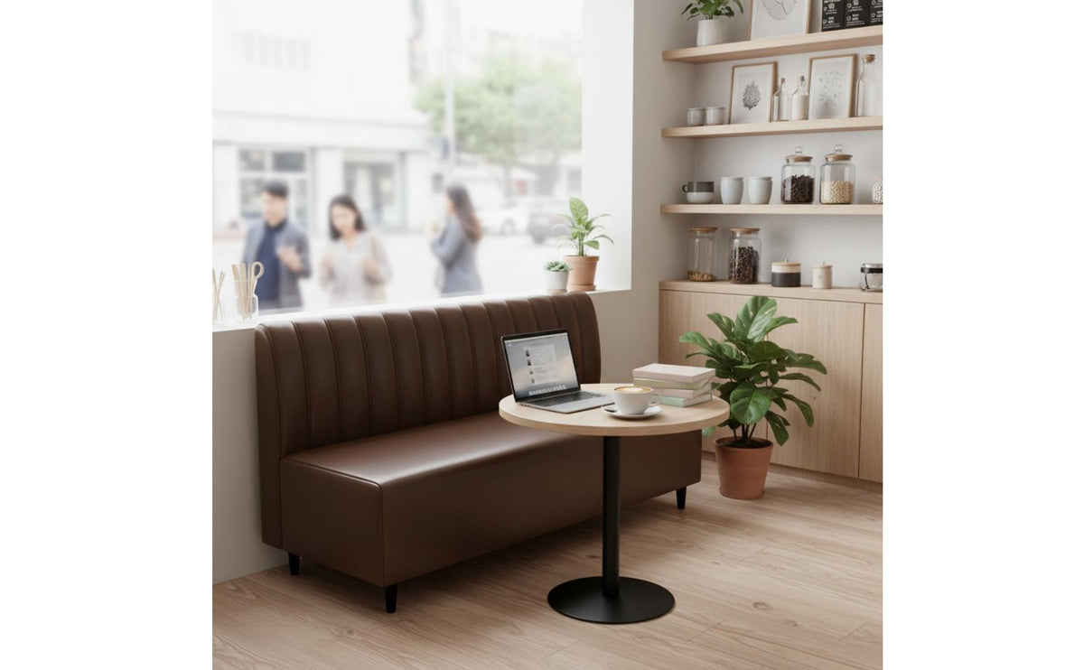 Dining Booth and Table Set Construction Upholstered Restaurant Booth Easy to Clean Commercial Table and Chair Set for Bar, Eatery, Lounge