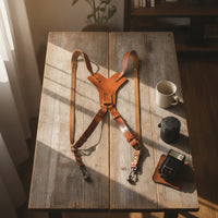 Leather Camera Harness Heavy-Duty Camera Harness with Y-Back Rugged Long-Lasting for Wedding Photographers, Weddings