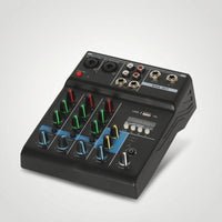 Desktop Mixer with USB Stereo 4-Channel Mixer Angled Mixing Console for Streamers, Singers, Livestreaming