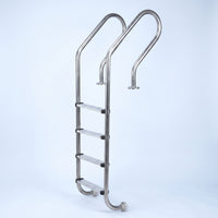 4-Step Pool Ladder Stainless Steel Ladder with Handrails Rust-Resistant for Families, in-Ground Pools