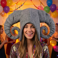 Sheep Protuberance Hat Felt-Like Sheep Protuberance Headpiece Structured Headpiece with Protrusions for Cosplayers, Cosplay
