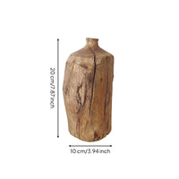 Wooden Vase Imperfection-Appreciating Bottle Vase Minimalist Flower Holder for Essentials-Focused Decorators, Tea Room