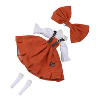Doll Dress British Style OB24 Doll Outfit Three-Dimensional Shape for Collection