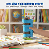 Handheld Science Microscope for Kids, Portable Magnifier, 60X-180X Adjustable, Educational Toy, Random Color